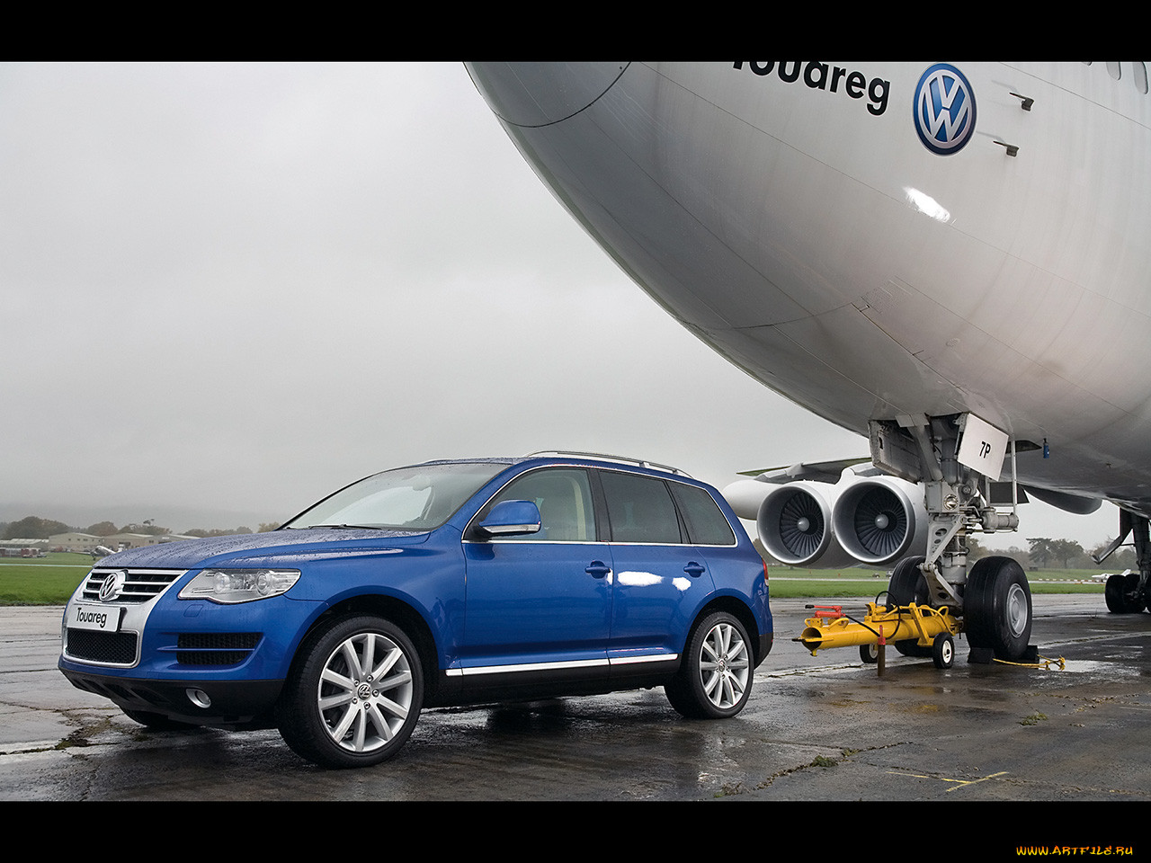 2007, volkswagen, touareg, tows, boeing, 747, 